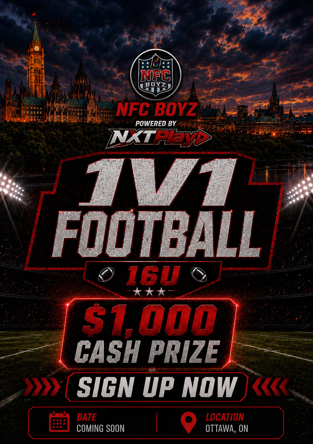 NFC Boyz 1v1 event flyer