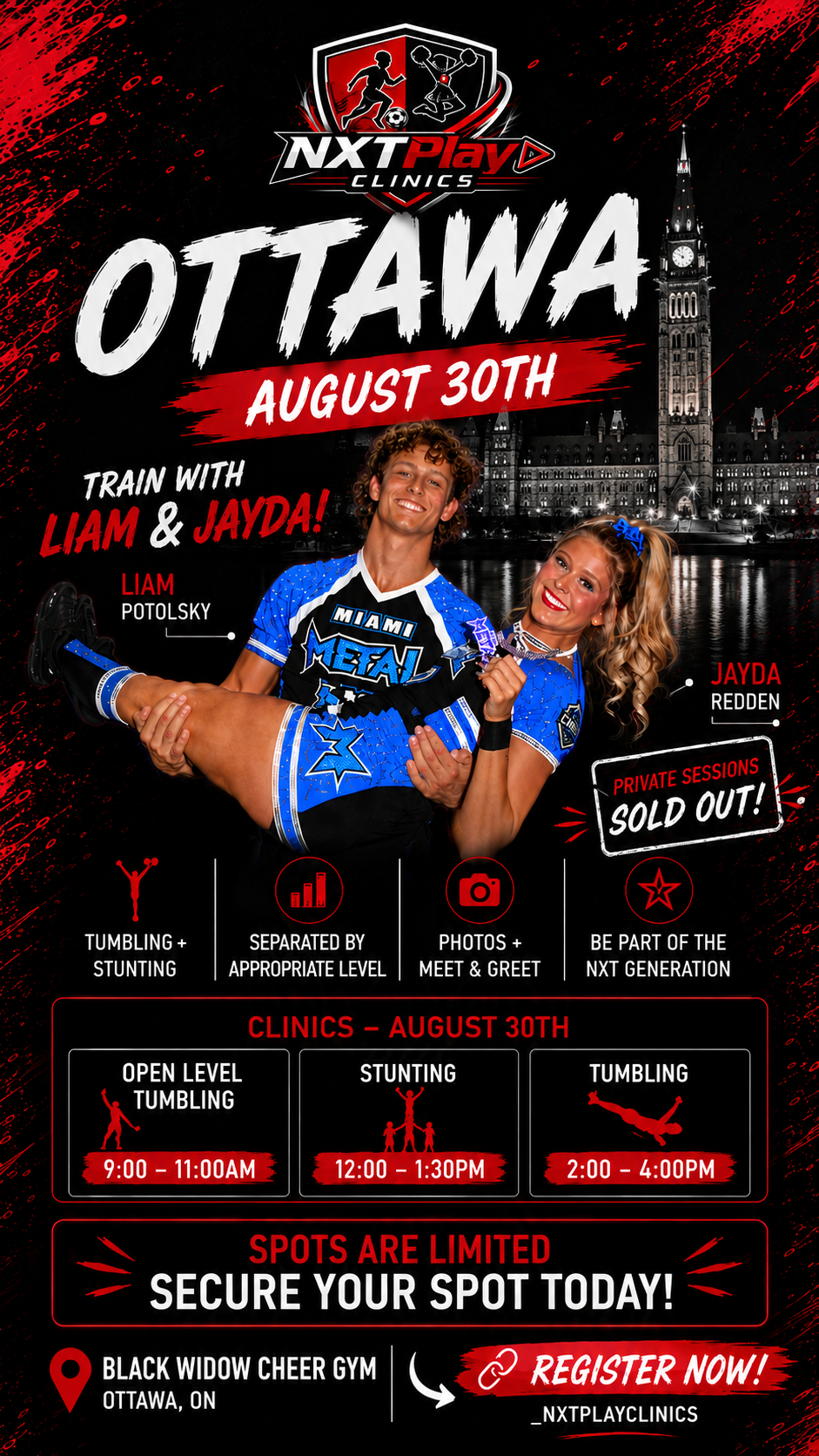 NXTPlay Clinics — Ottawa event flyer